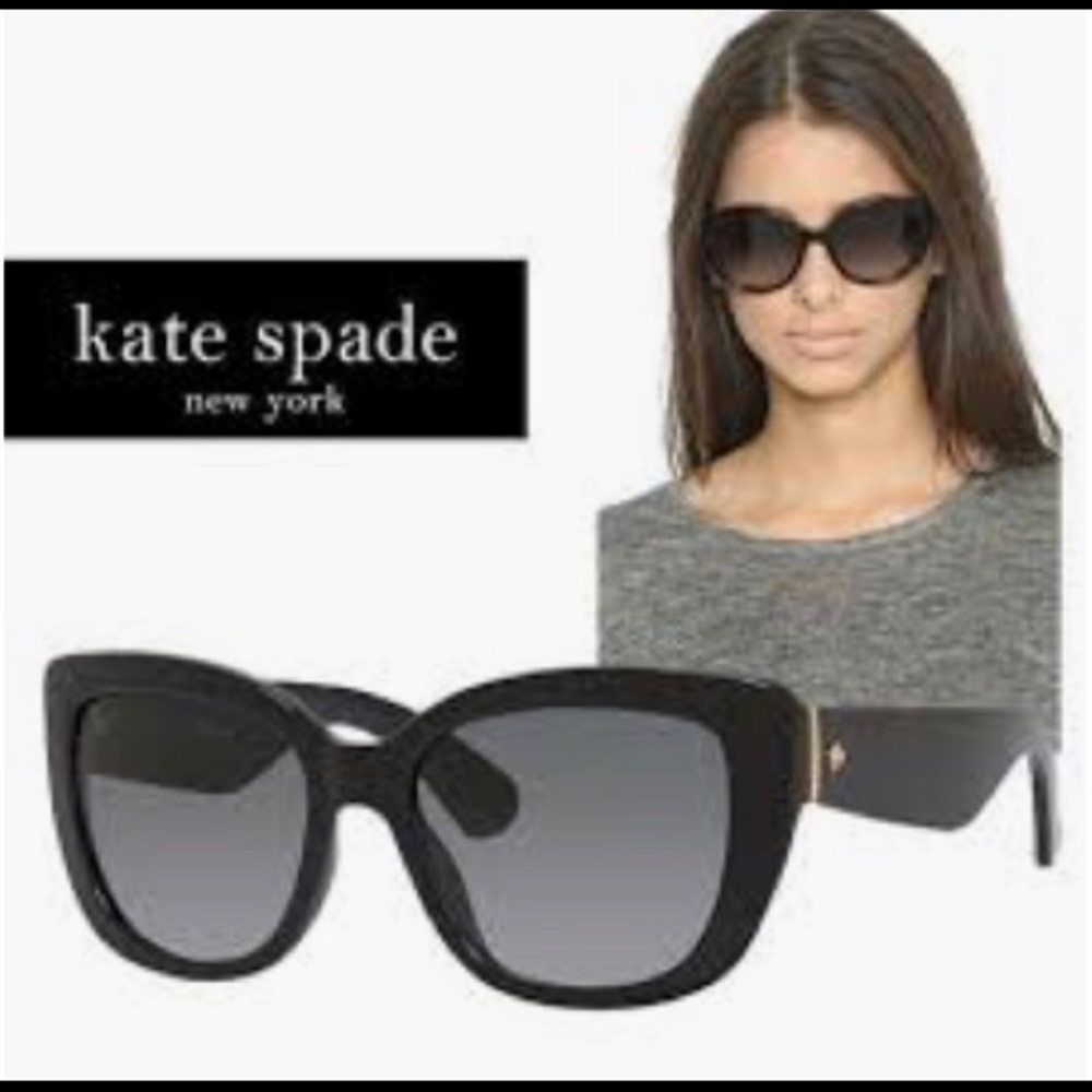 Kate Spade Cat Eye Sunglasses EUC Black Andrina
